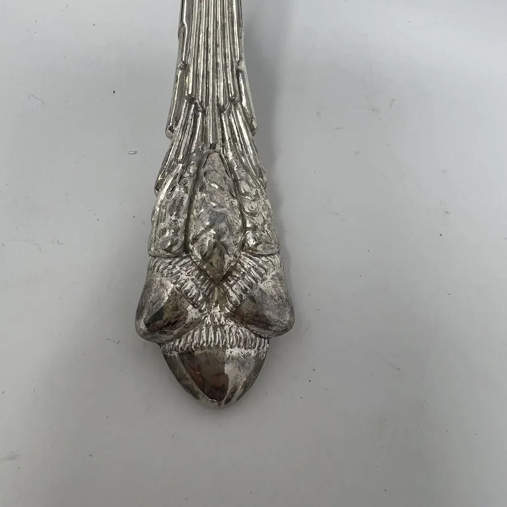 Vintage Silver Plated Ornate Pineapple Pinecone Design Fruit Spoon
